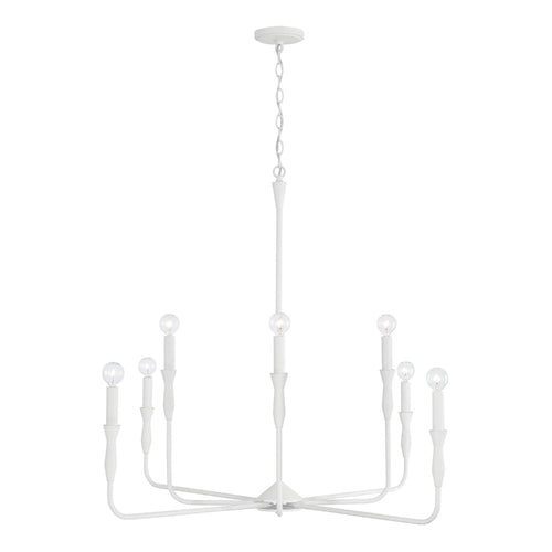 Capital Lighting 450381XW Paloma Large Foyer Chandelier - Textured White