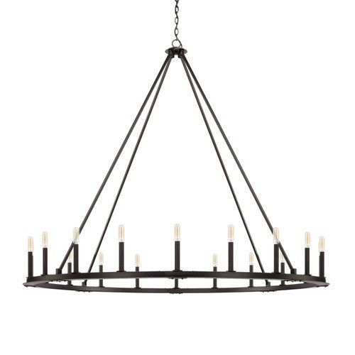 Capital Lighting 4913BI Pearson Large Foyer Chandelier - Black Iron