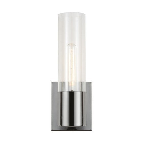 Capital Lighting 632611BC Logan 1 Bulb Wall Sconce - Black Chrome