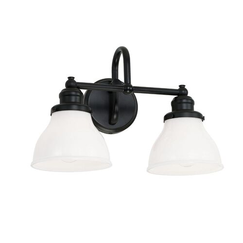 Capital Lighting 8302MB128 Baxter 2 Bulb Bathroom Light - Matte Black