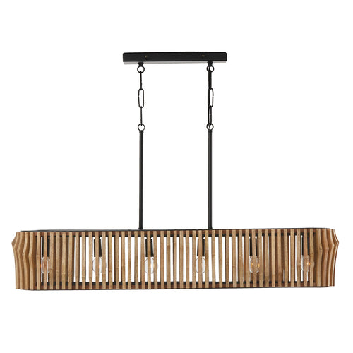 Capital Lighting 844661WK Archer Down Light Pendant - Light Wood and Matte Black