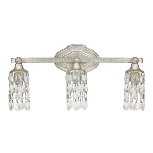 Capital Lighting 8523ASCR Blakely 3 Bulb Bathroom Light - Antique Silver