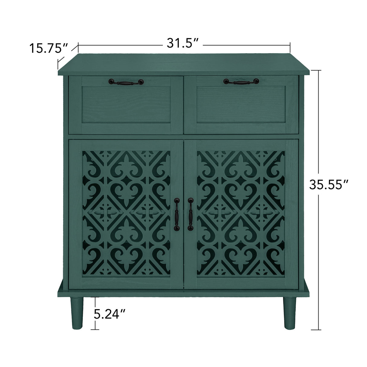 2 Door 2 Drawer Elegant Cabinet
