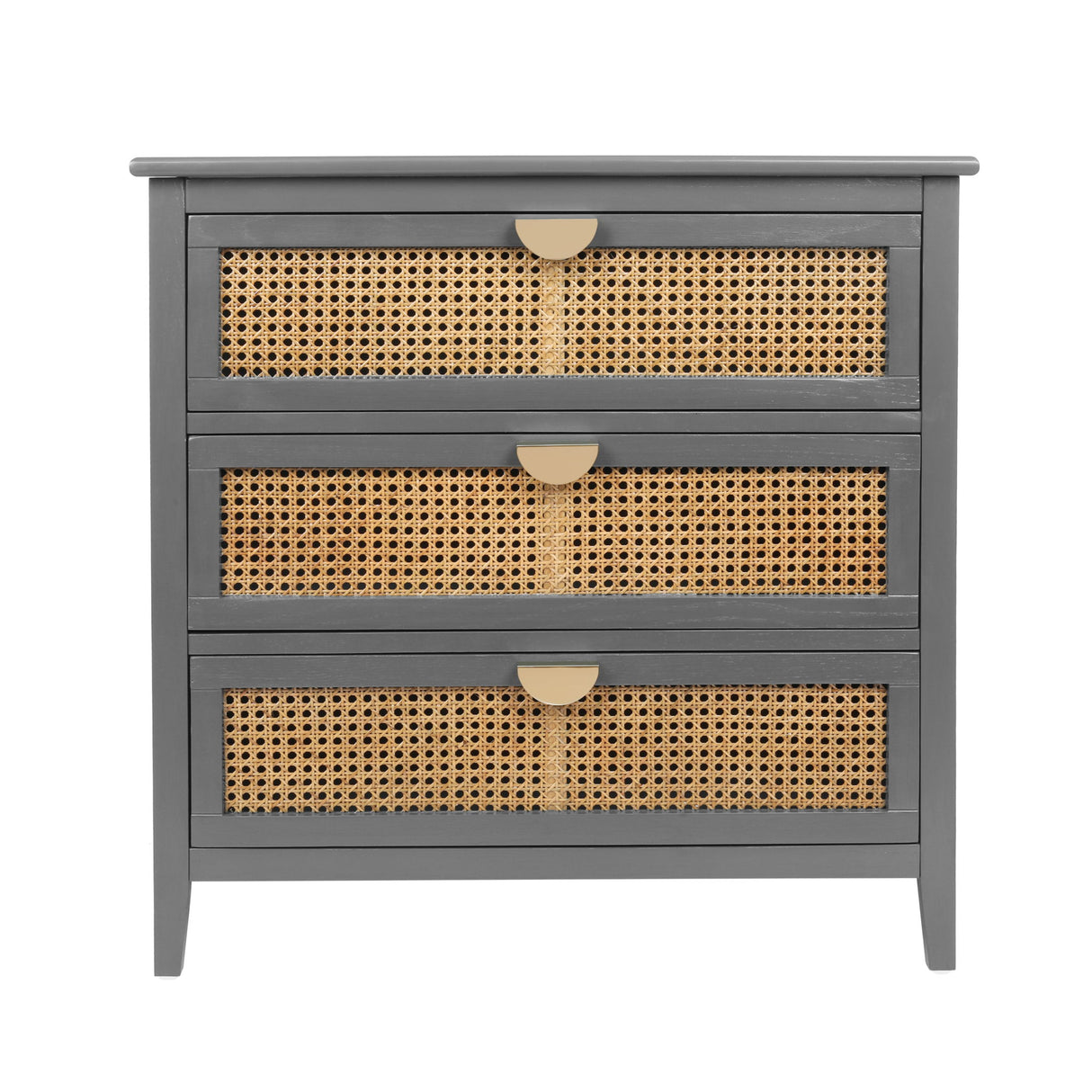 3 Drawer Cabinet, Natural Rattan, American Furniture