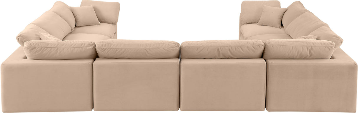 Comfy - 8 Piece Velvet Modular Sectional