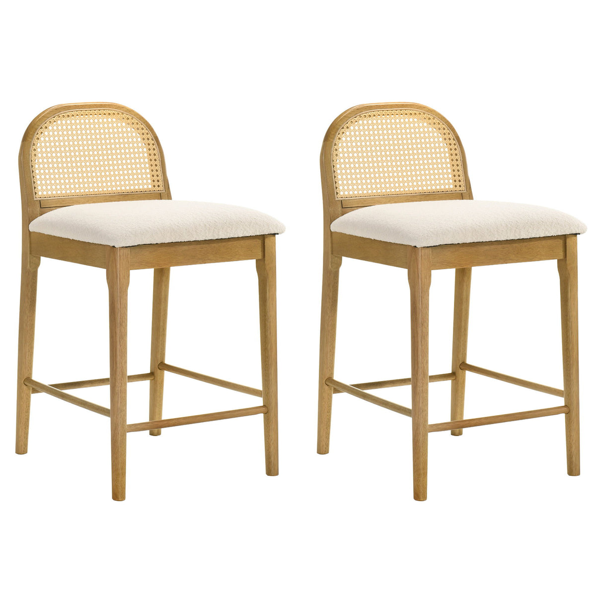 Lucio - Modern Farmhouse Wood Counter Height Kitchen Bar Stool