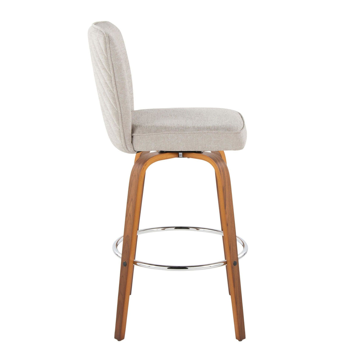 Henry - Fixed-Height XL Barstool (Set of 2) - Walnut Wood