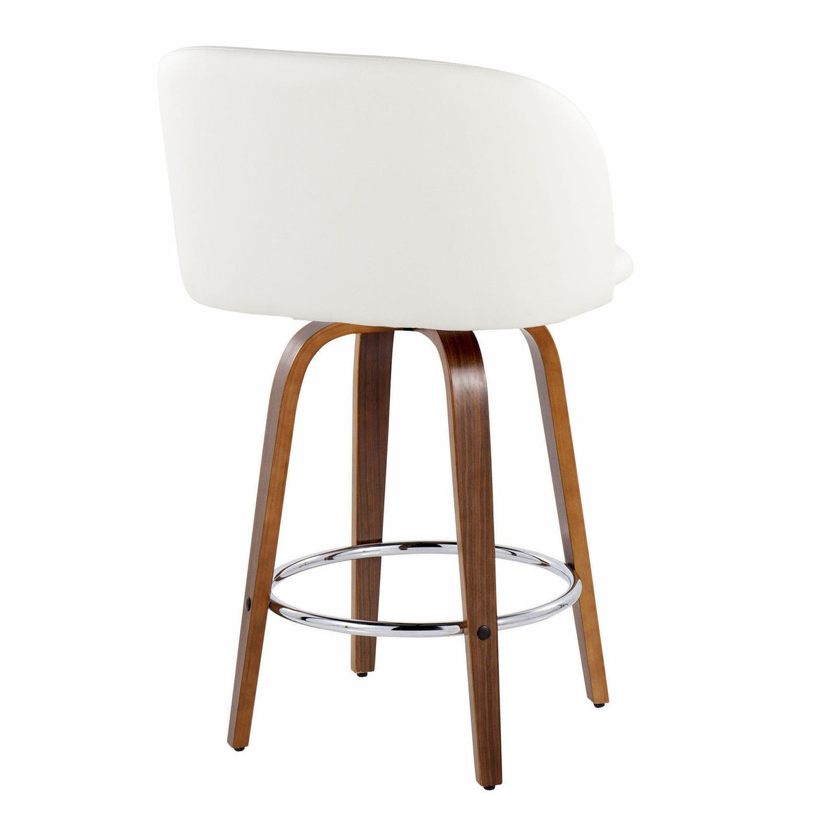 Fran - 35.5" Fixed-Height Counter Stool (Set of 2) - Walnut Wood