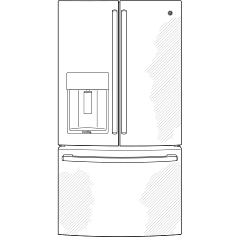 GE Profile(TM) Series ENERGY STAR(R) 27.7 Cu. Ft. Fingerprint Resistant French-Door Refrigerator with Hands-Free AutoFill - (PFE28KYNFS)
