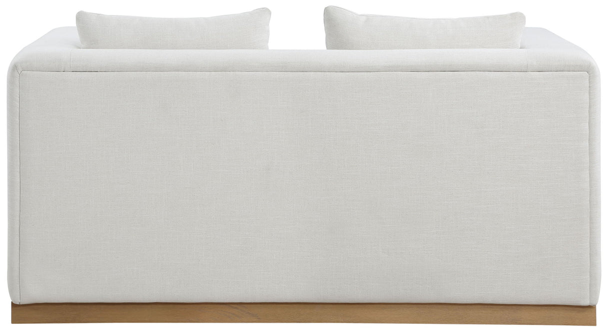 Alfie - Linen Textured Fabic Loveseat