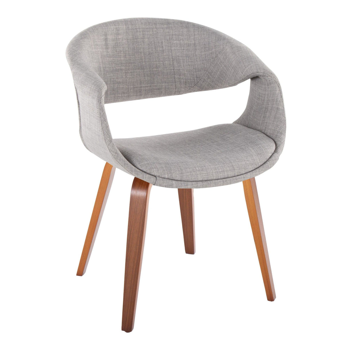 Curvo - Upholstered Chair (Set of 2) - Walnut Wood Legs