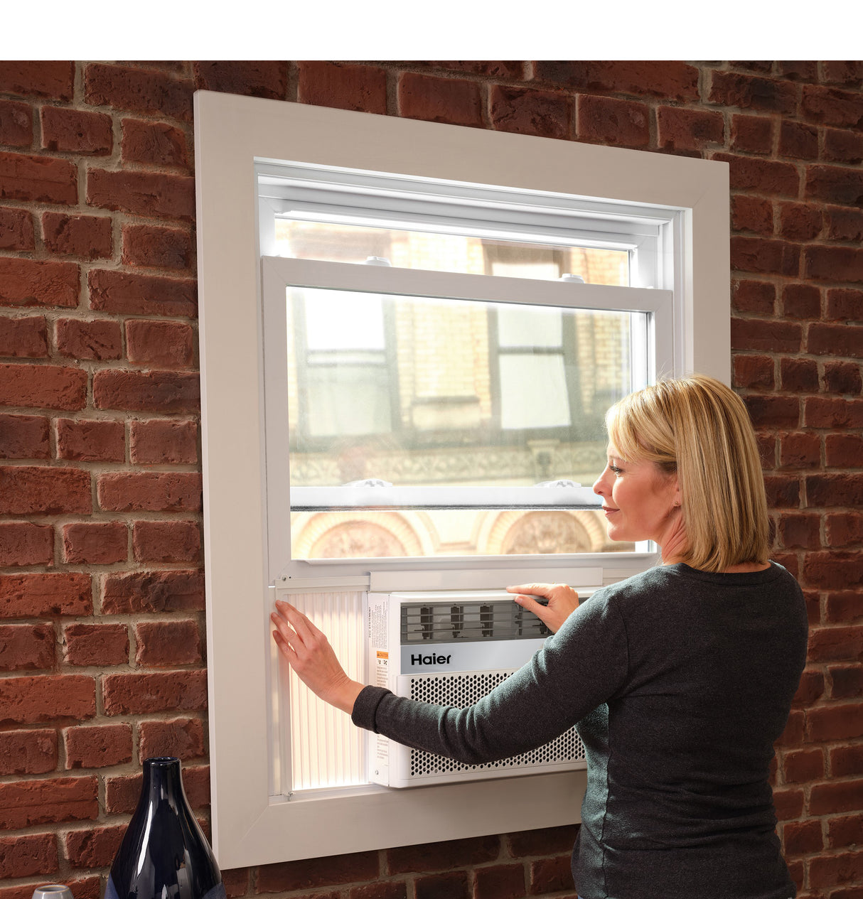 Haier 10,000 BTU Smart Electronic Window Air Conditioner for Medium Rooms up to 450 sq. ft. - (QHNG10AA)