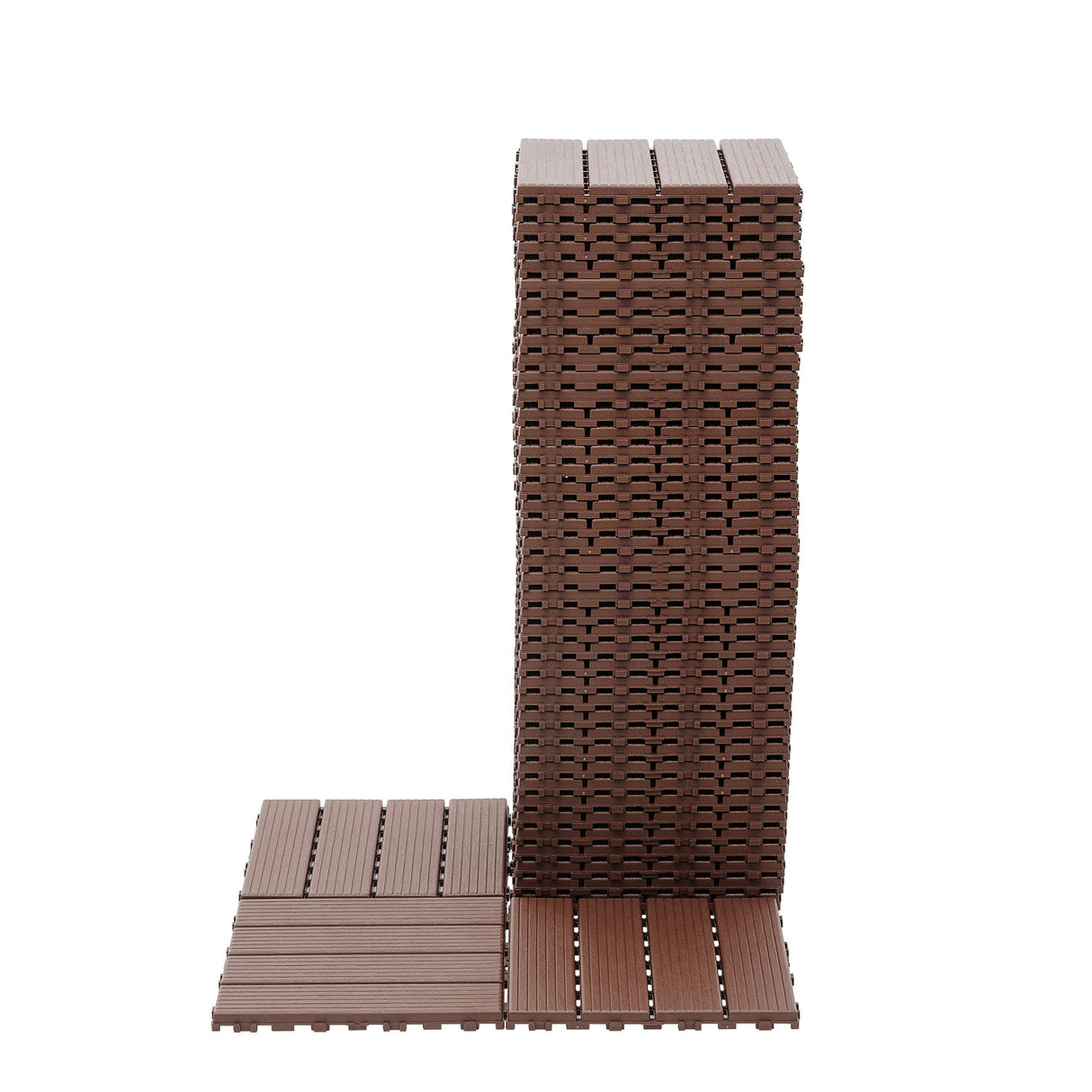 Interlocking Plastic Deck Tiles, Waterproof Outdoor / Indoor Patio Flooring