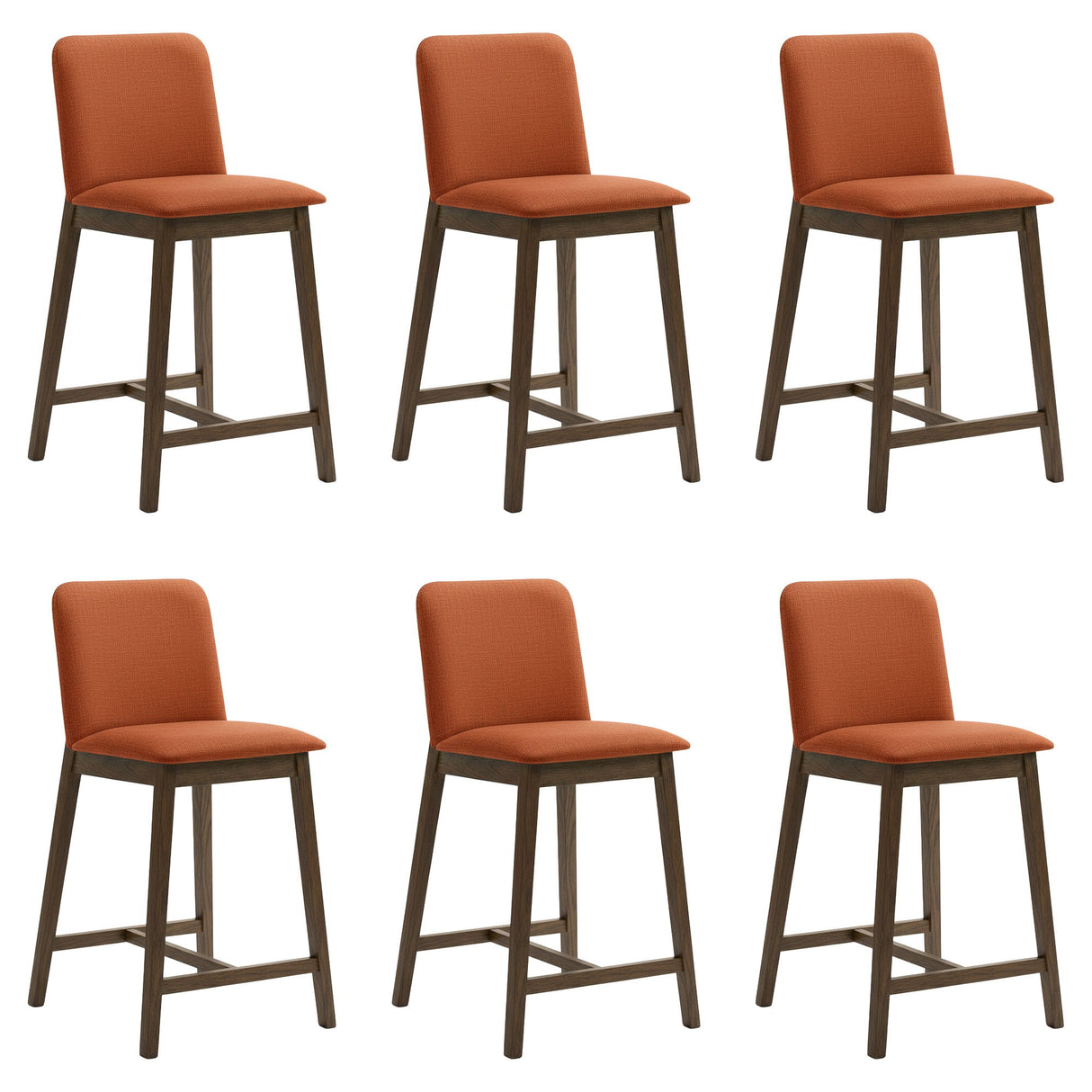 Allin - Upholstered Wood Counter Height Barstool