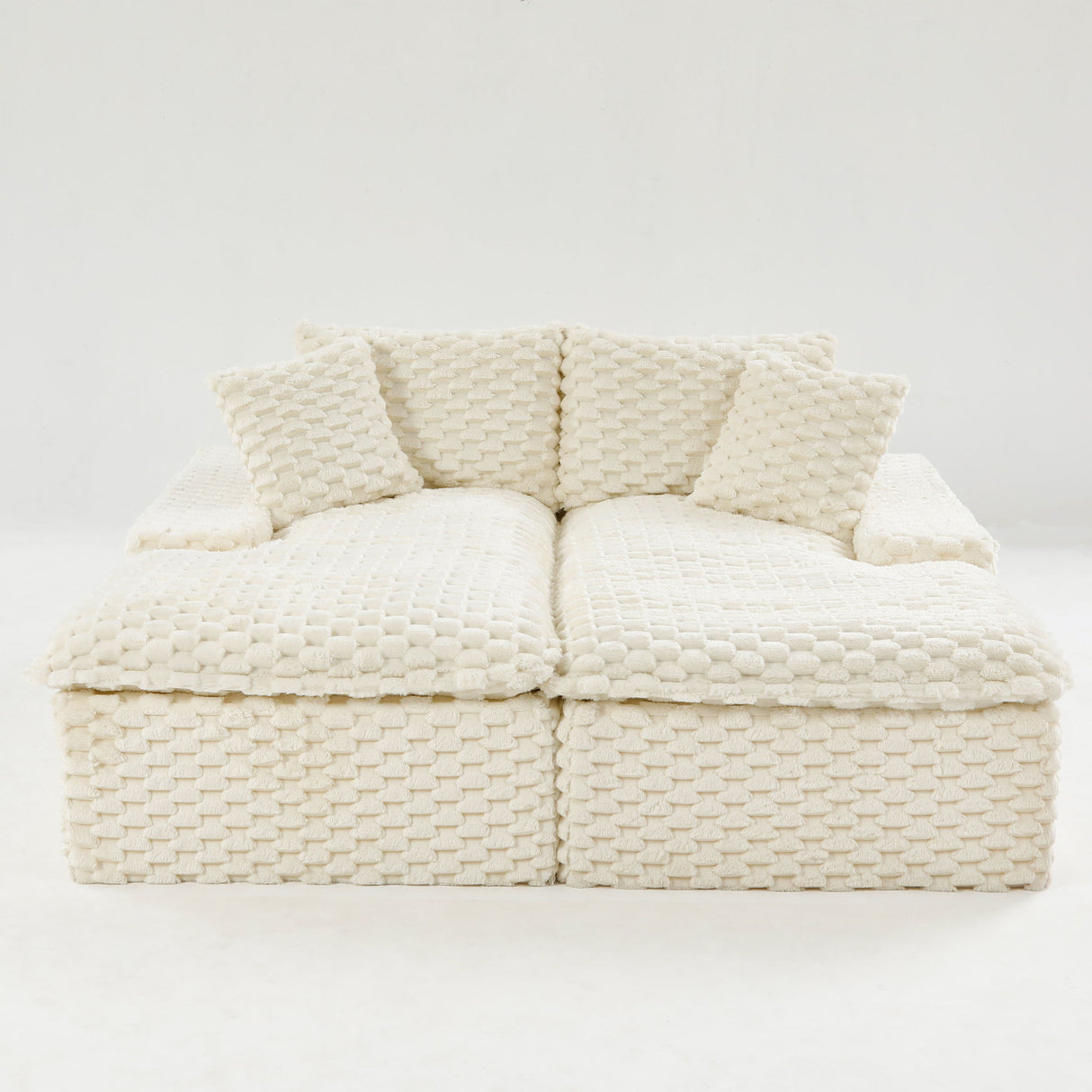 Double Chaise Lounge With Full Compressed Sponge