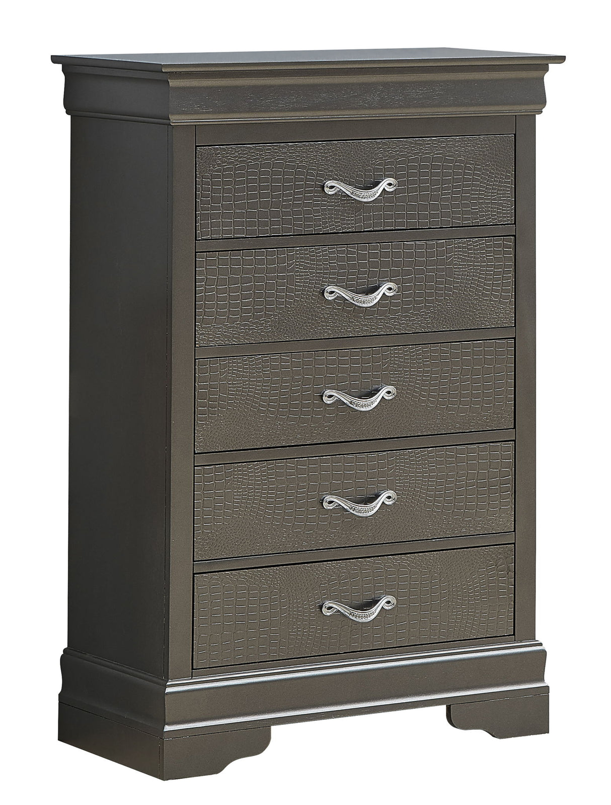 Sleek Transitional Chest - Metal Black