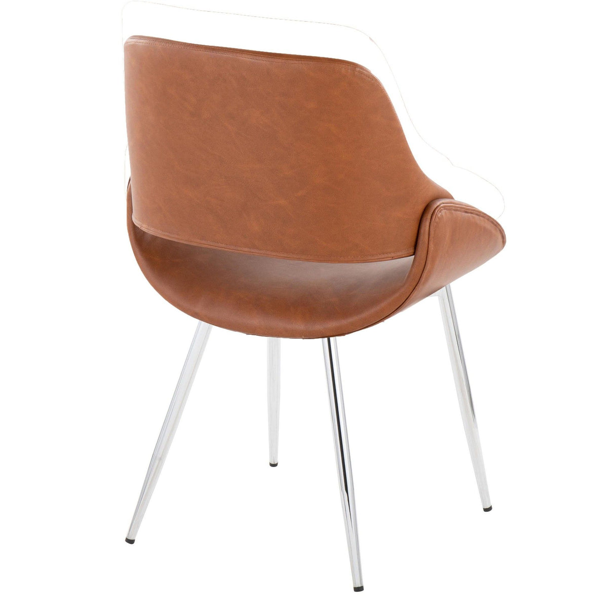 Fabrizzi - Mid-Century Modern Accent / Dining Chair (Set of 2) - Chrome Metal
