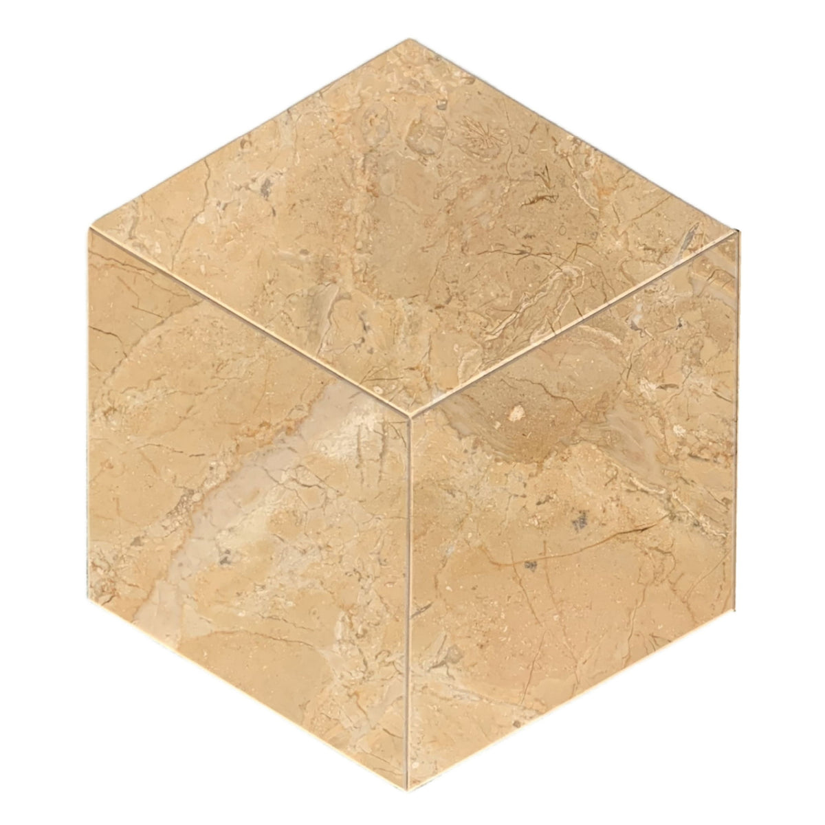 Hexagon Natural Marble Polished Tile For Wall And Floor (Set of 12)