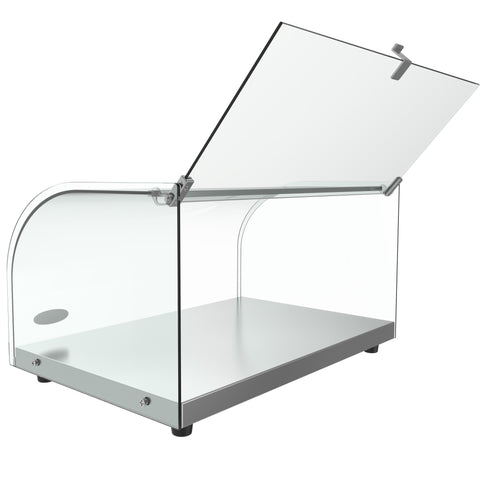 22 in. Countertop Bakery Display Case with Front Curved Glass and Rear Door, 0.9 cu. ft. DC-1C.