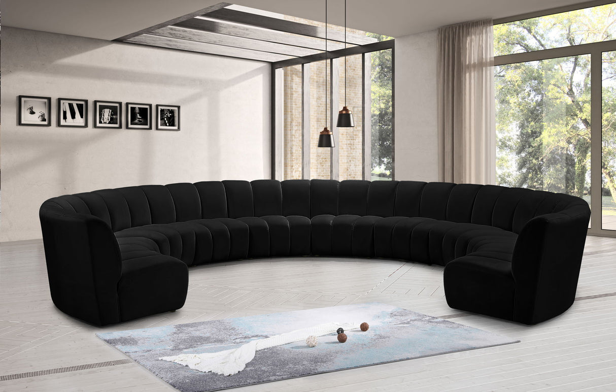 Infinity - 10 Piece Velvet Modular Sectional