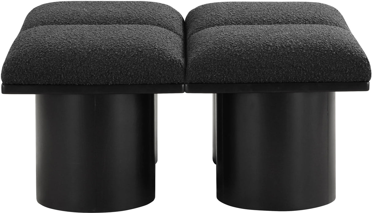 Pavilion - 4 Piece Modular Bench With Black Base