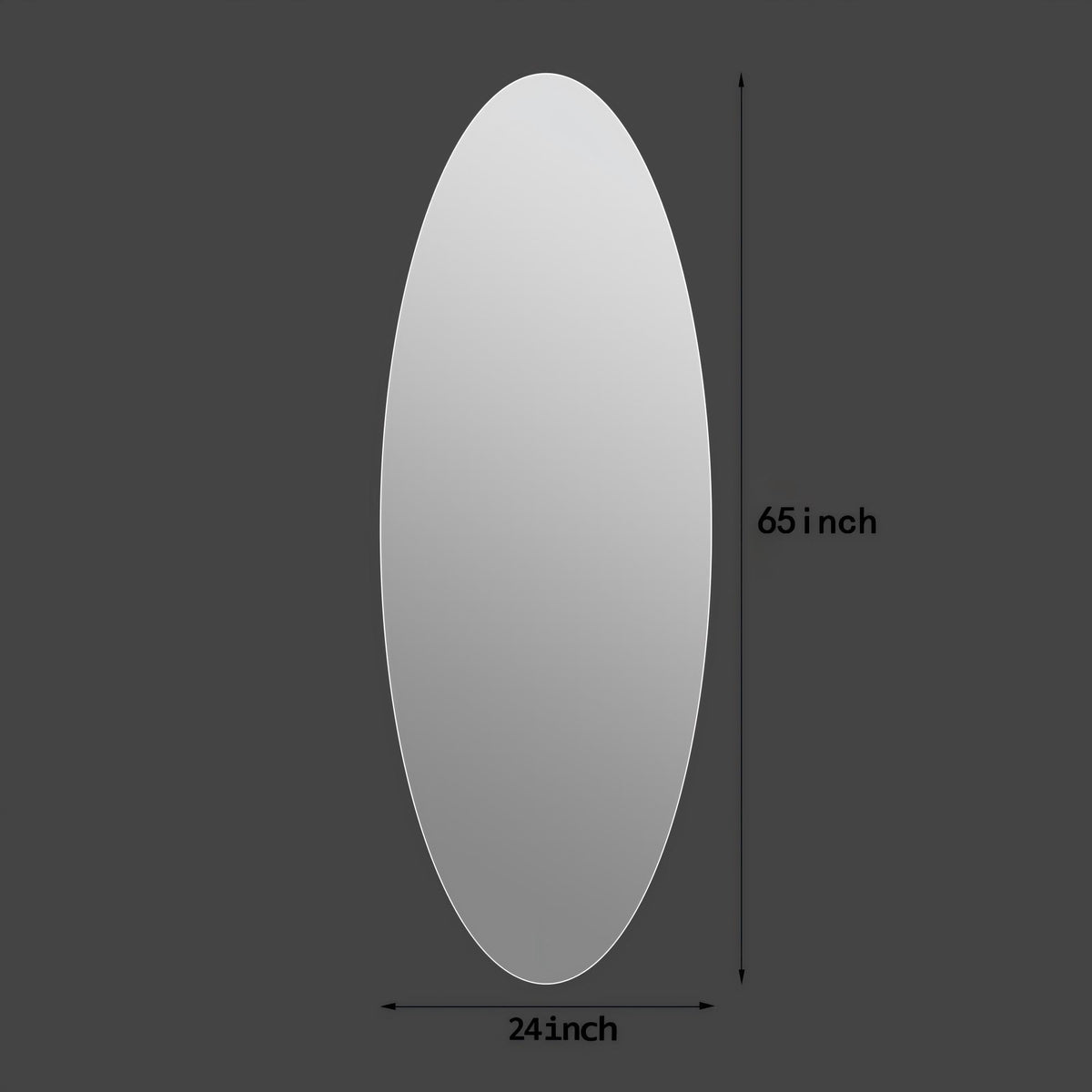 Modern Oval Full Length Wall Mirror