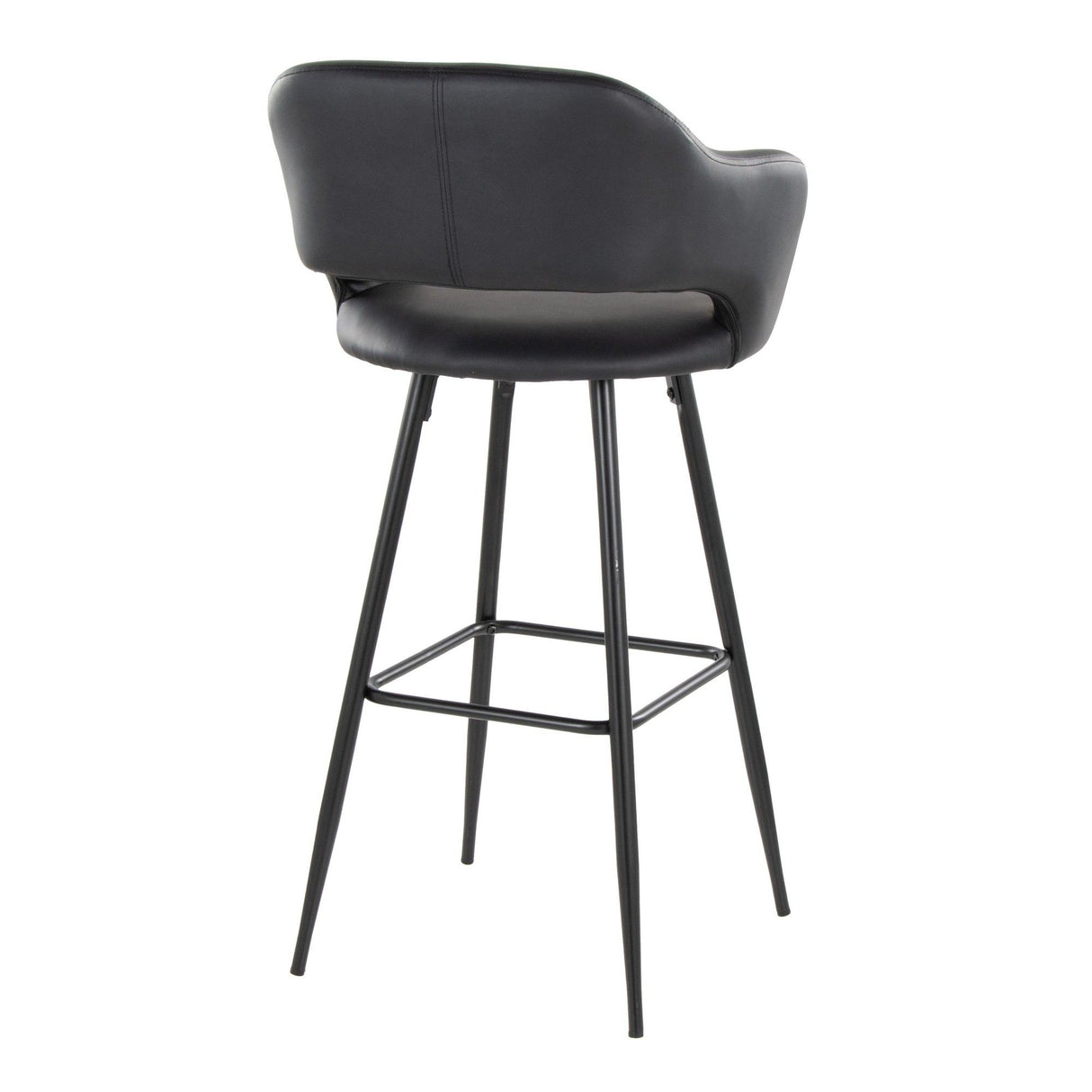 Margarite - 30" Fixed-Height Barstool - Black Metal (Set of 2)