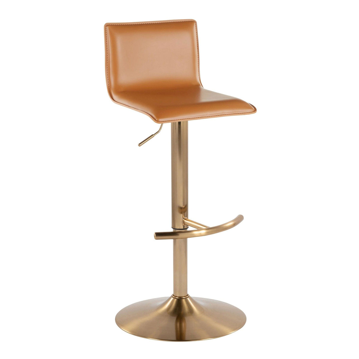 Mara - Adjustable Barstool (Set of 2) - Gold Metal