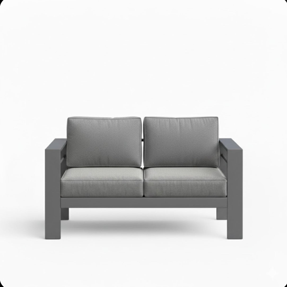 All-Weather Patio Loveseat With Thick Cushions