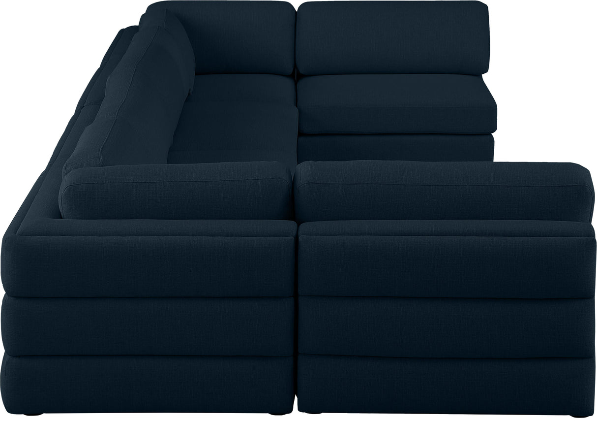 Beckham - 6 Piece Modular U-Shaped Armless Sectional