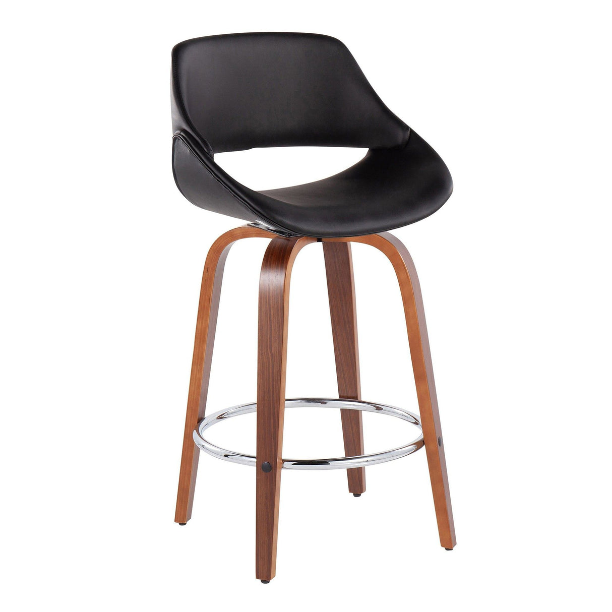 Fabrizzi - Fixed-Height Counter Stool - Round Footrest (Set of 2)