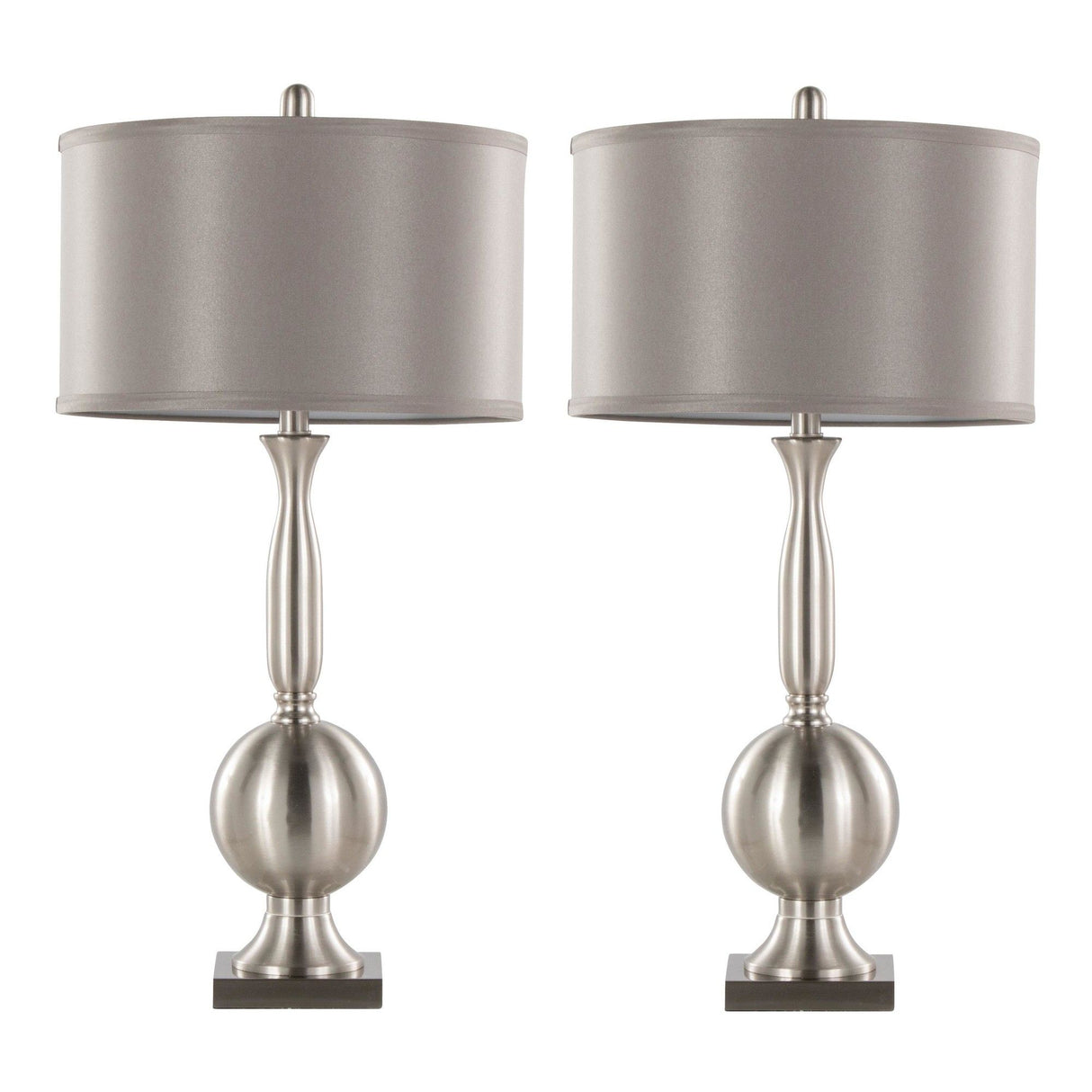 Joan - 30" Metal Table Lamp (Set of 2) - Pearl Silver