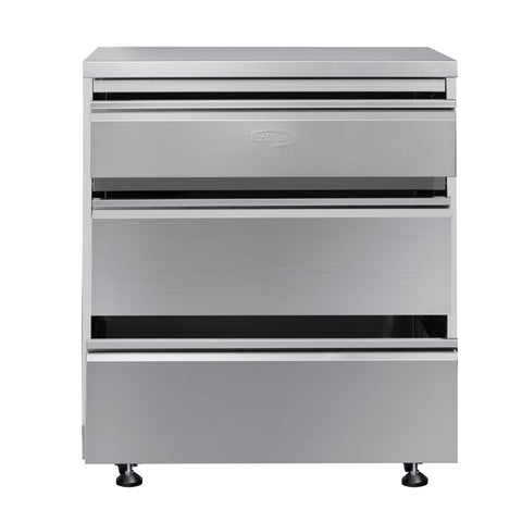 32 in. Stainless-Steel Outdoor Kitchen Cabinet with Three Drawers (KM-OKS-CAB3)