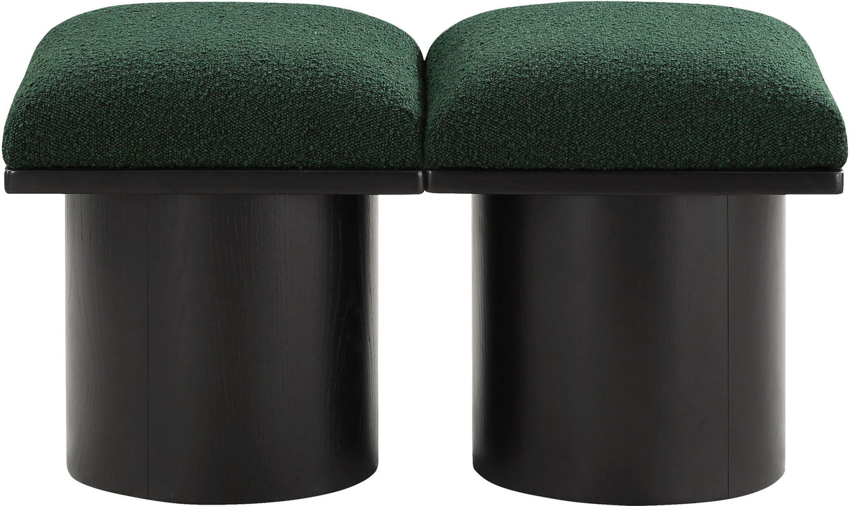 Pavilion - 2 Piece Modular Bench With Black Base