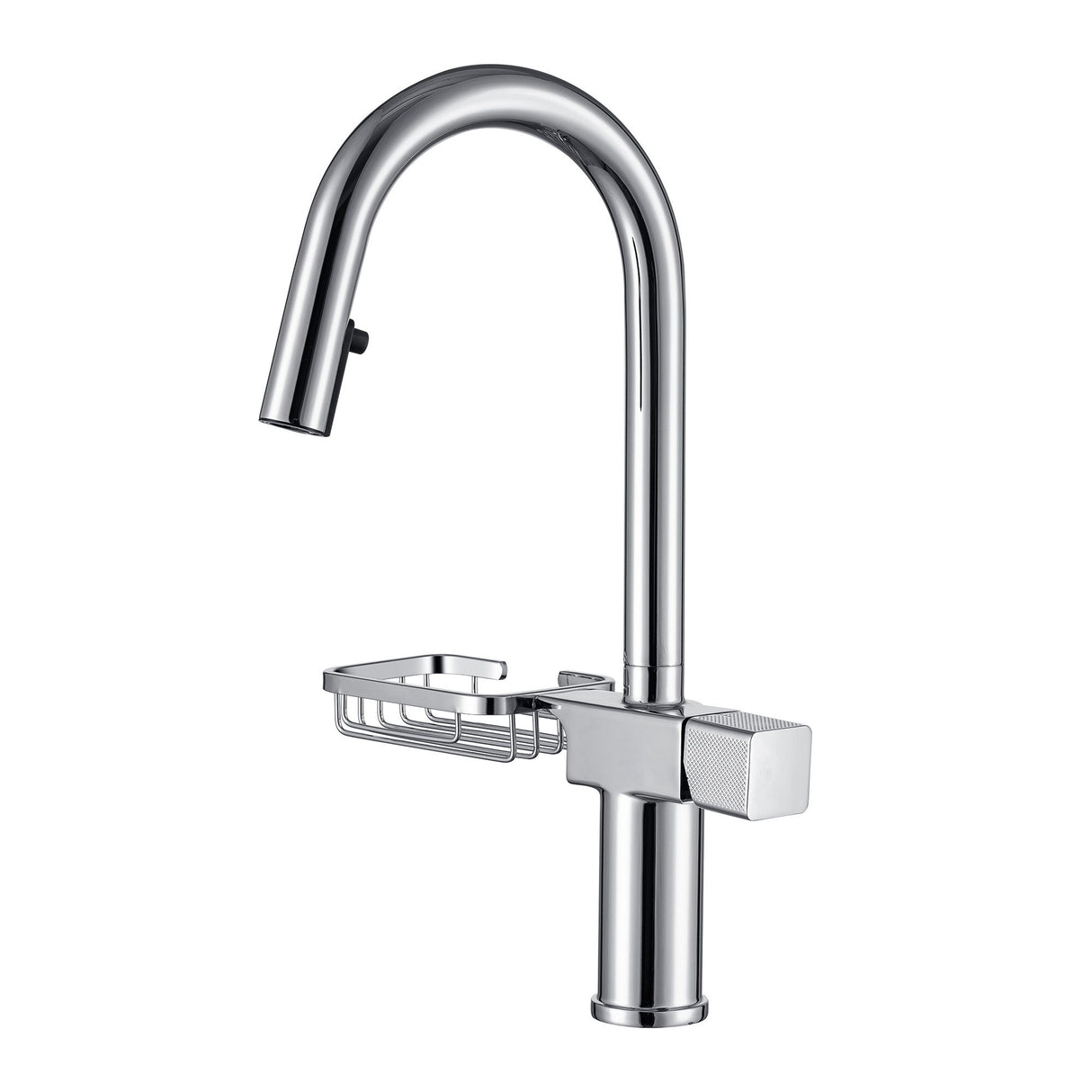 Cincosky - High Arc Pull Down Kitchen Faucet, Single Hole