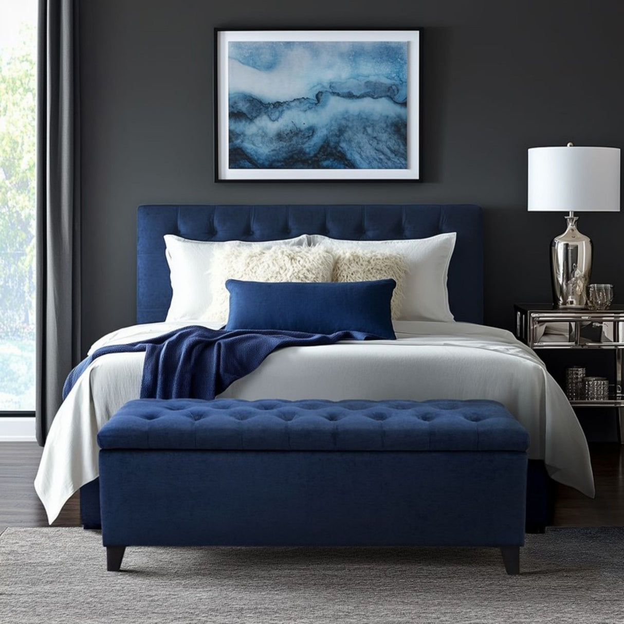 Shandra - Tufted Top Soft Close Storage Bench