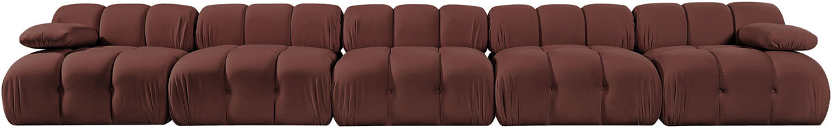 Orin - Velvet 5 Piece Modular Armless Sofa