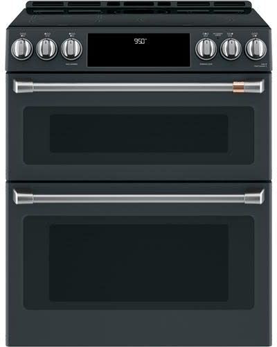 CHS950P3MD1 Café 30-Inch Smart Slide-In Induction Range Matte Black front view