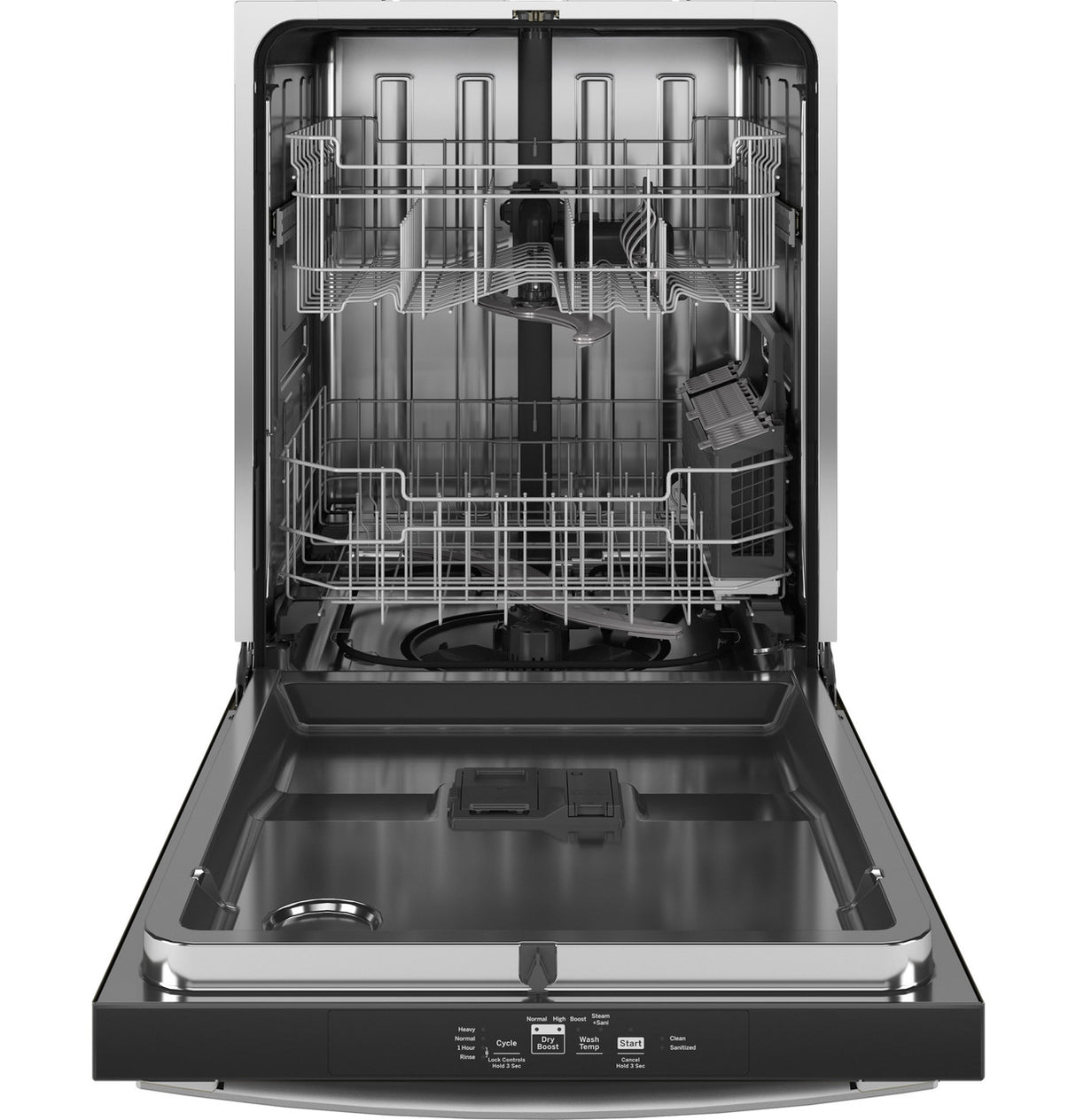 GE 24" ENERGY STAR Top Control Dishwasher with Stainless Steel Interior, Dry Boost & Sanitize Cycle, 48 dBA – Stainless Steel