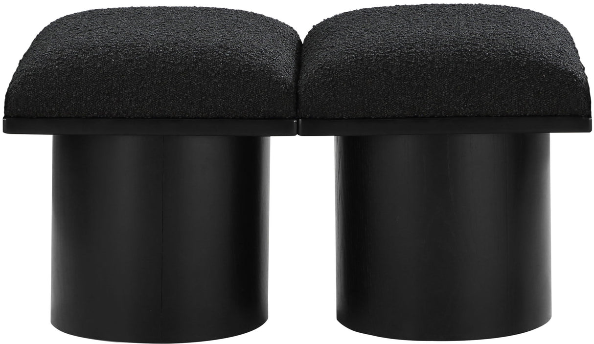 Pavilion - 2 Piece Modular Bench With Black Base