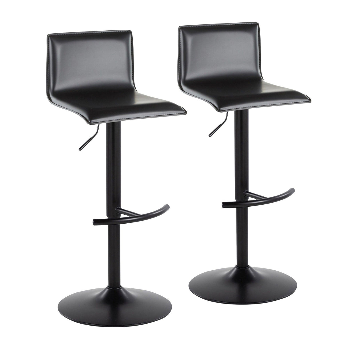 Mara - Adjustable Barstool (Set of 2) - Black Metal