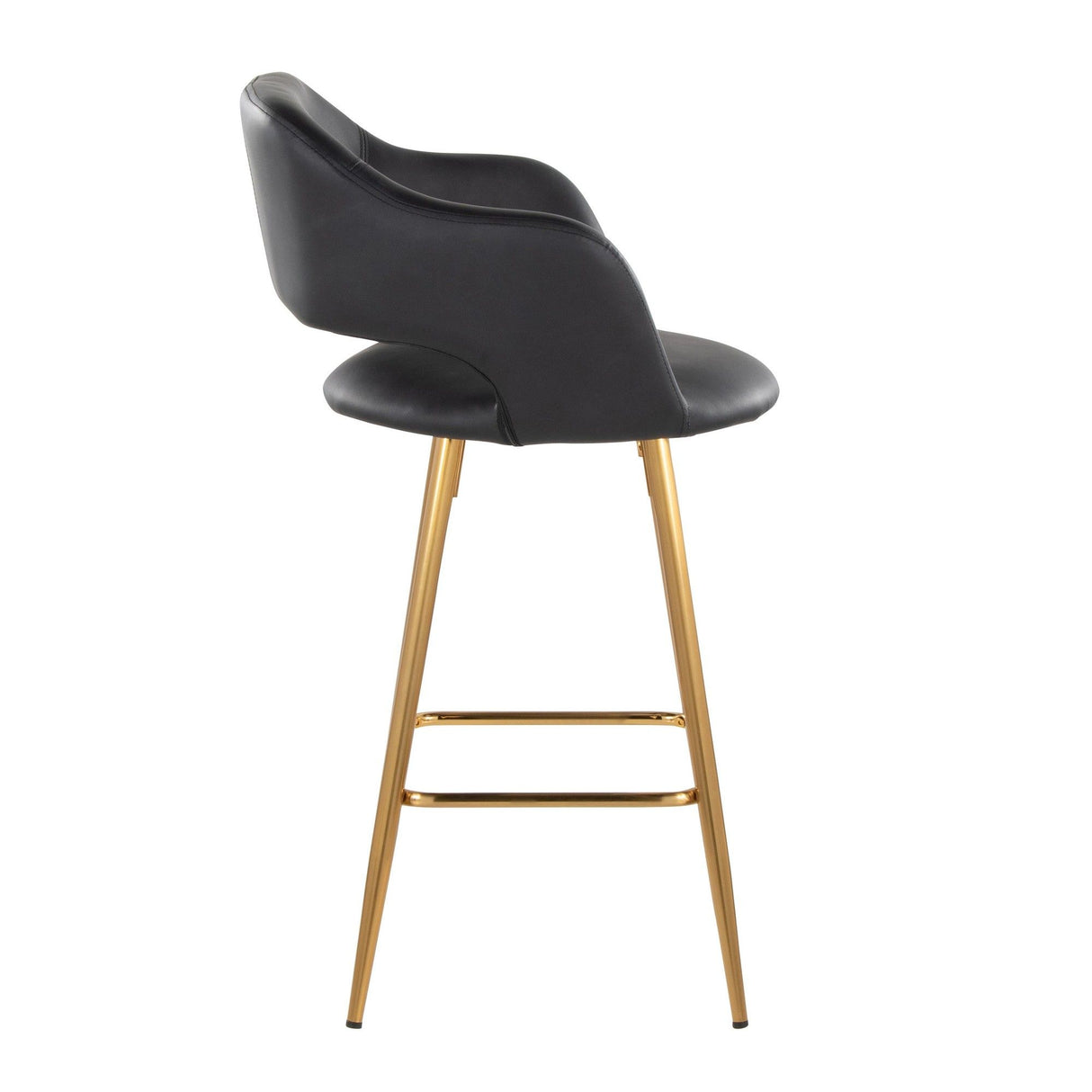 Margarite - 26" Fixed-Height Counter Stool - Gold Metal (Set of 2)