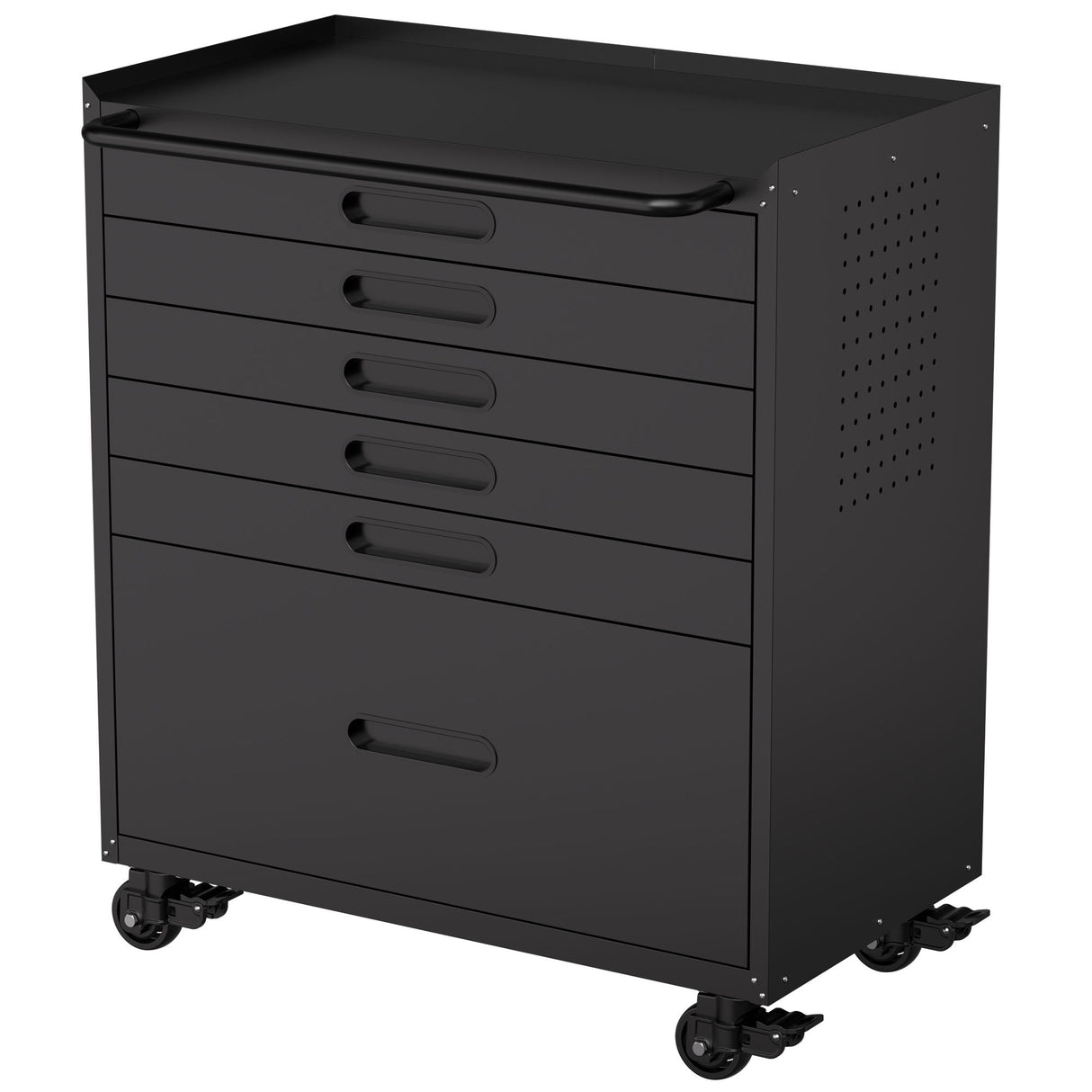 Rolling Tool Cabinet Heavy Duty Garage Storage With Lockable Doors & Drawers