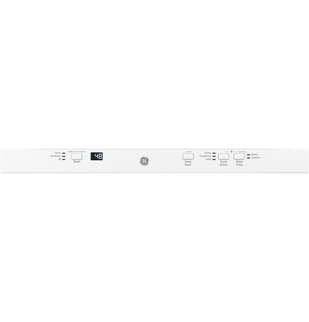 GE GDT225SGLWW - 24 in. Top Control Flush-Mount Dishwasher with 51 dBa Sound Level, Condensate Dry & Pocket Handle - White