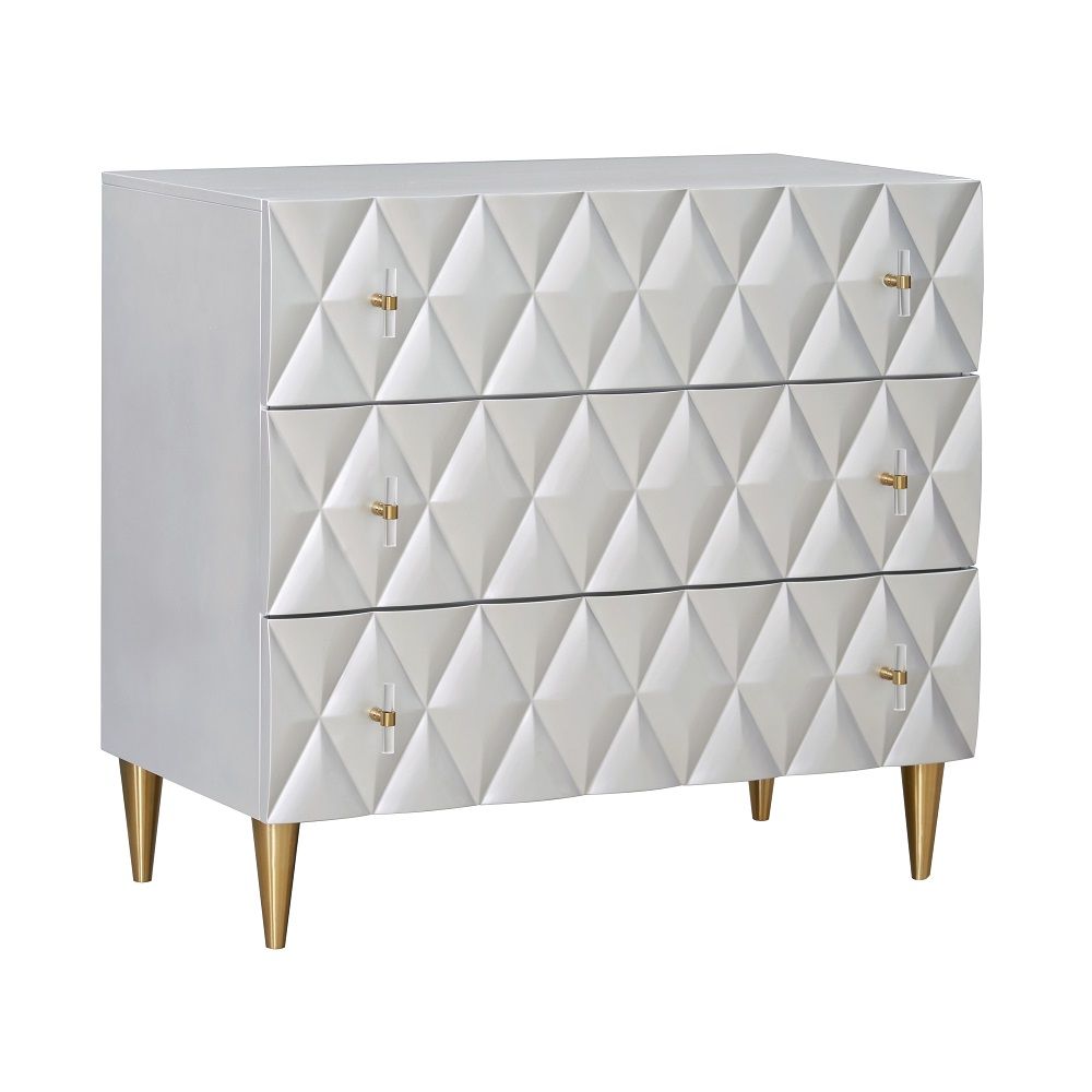 Anson - Console Cabinet - Metallic Silver & Champagne
