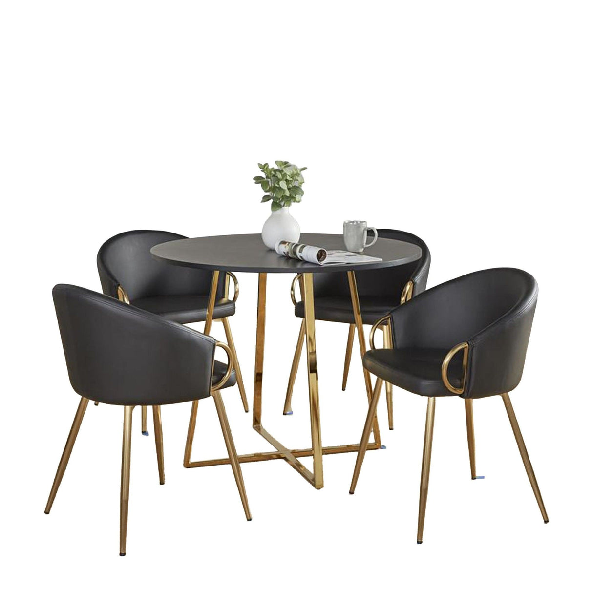 Cosmo - Claire Contemporary/Glam 5 Piece Dining Room Set