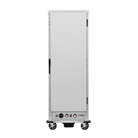 33 in. Commercial Insulated Heated Holding/Proofing Cabinet with Wire Racks and Solid Door in Silver (KM-CHP36-WISS)