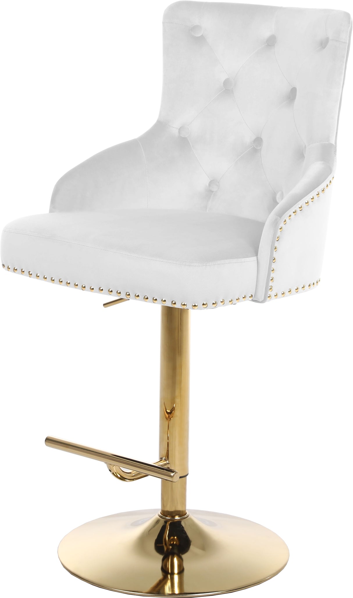 Claude - Adjustable Stool with Gold Base