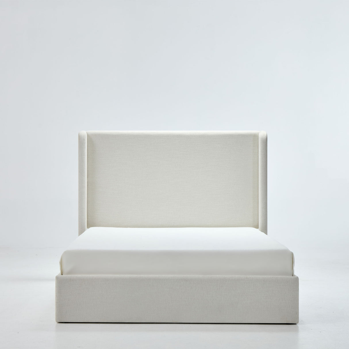 Carmen - California King Size Upholstered Wingback Bed - Ivory