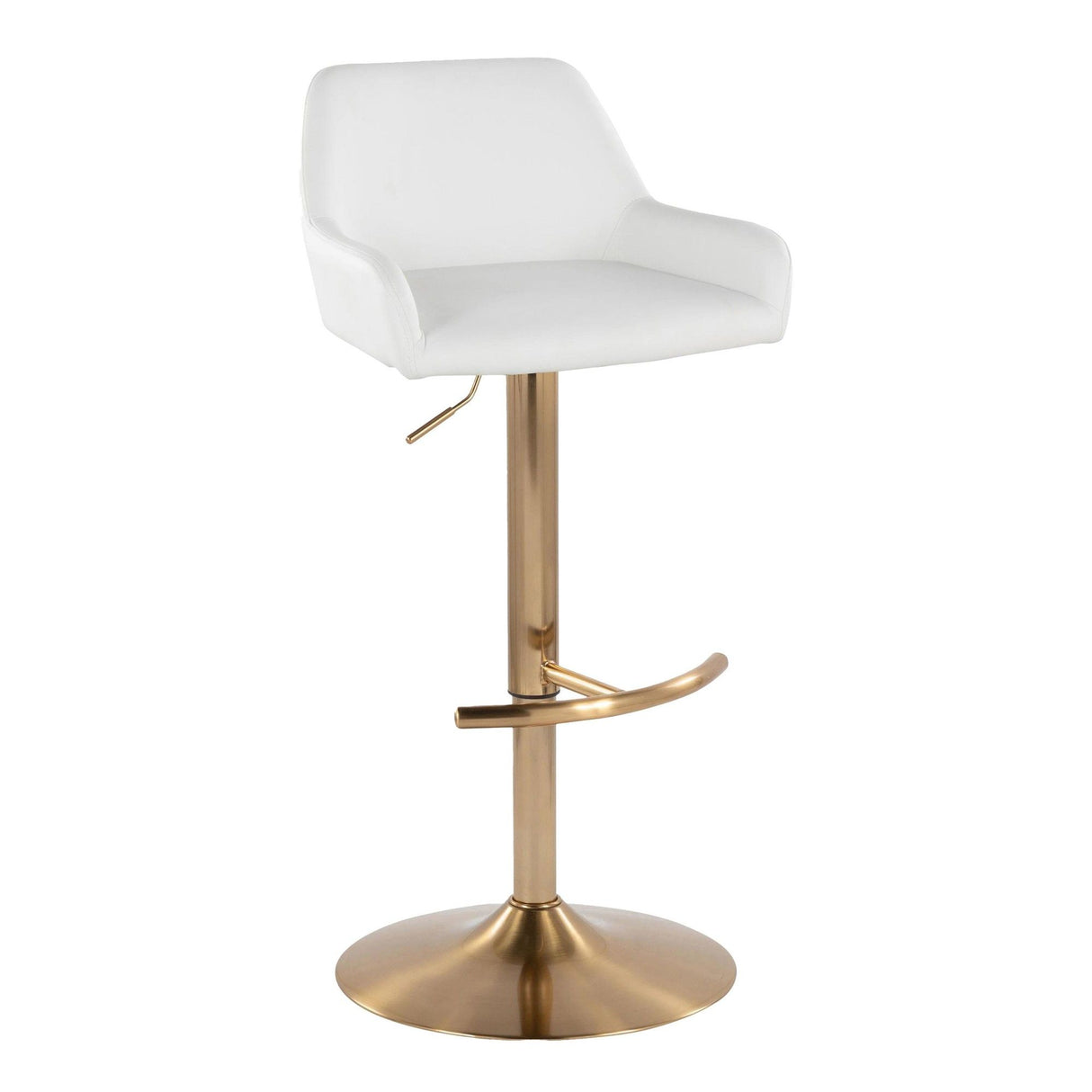 Daniella - Adjustable Barstool (Set of 2) - Gold Base